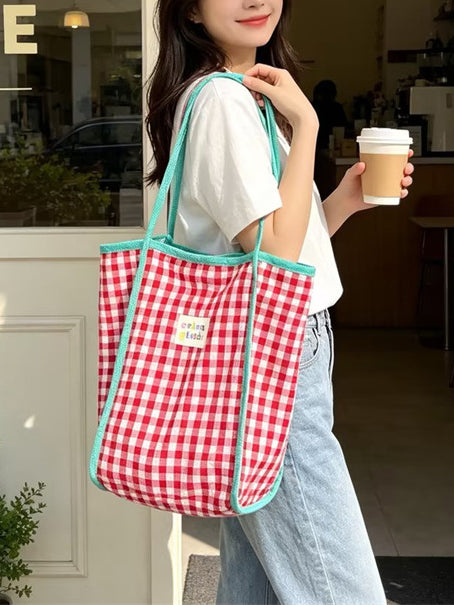 Classic Gingham Everyday Tote