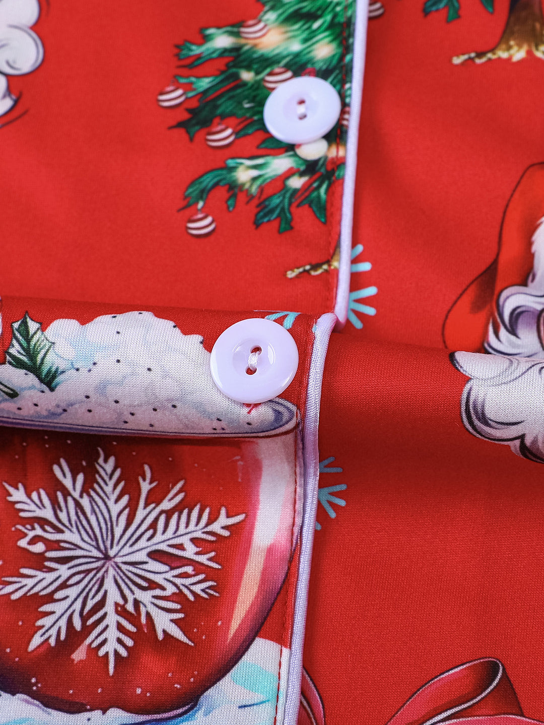 Vintage Christmas Santa Short Pajama Set