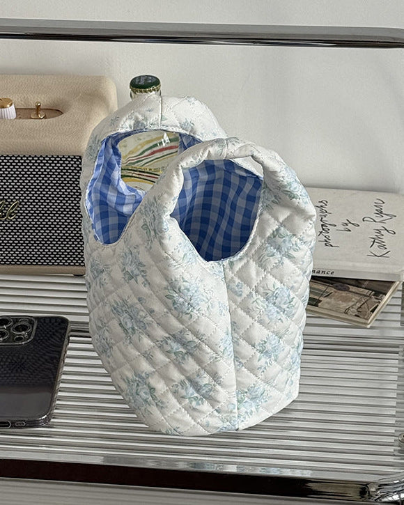 Patterned Quilted Mini Tote Bag