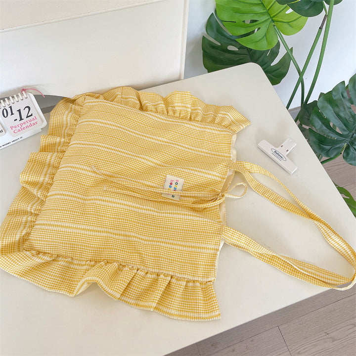 Patriotic Ruffle Gingham Tote Bag