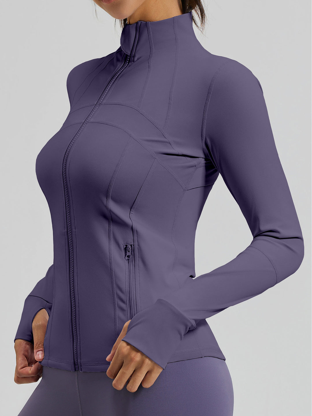 Slim Fit Full Zip Running Jacket