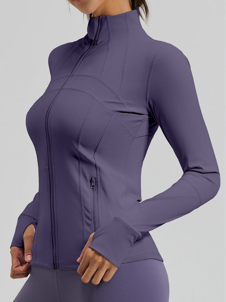 Slim Fit Full Zip Running Jacket