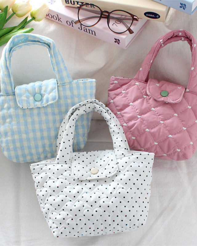 Patterned Quilted Mini Tote Bag