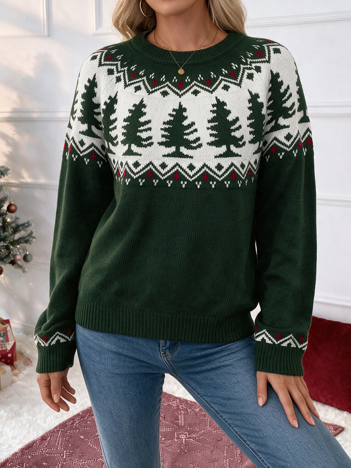 Christmas Tree Fair Isle Knit Sweater