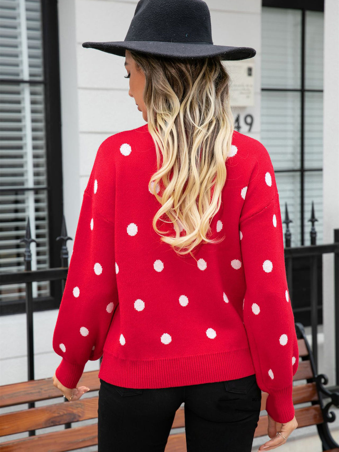 Polka Dot Pattern Sweater