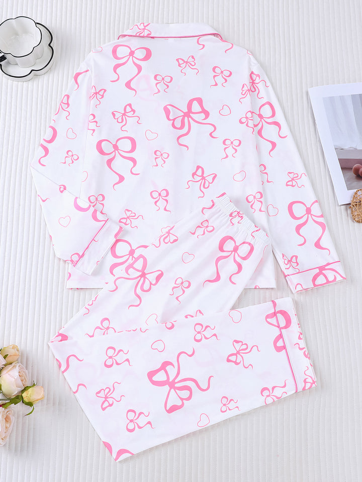 Pretty in Bows Long Sleeve Pajama Set