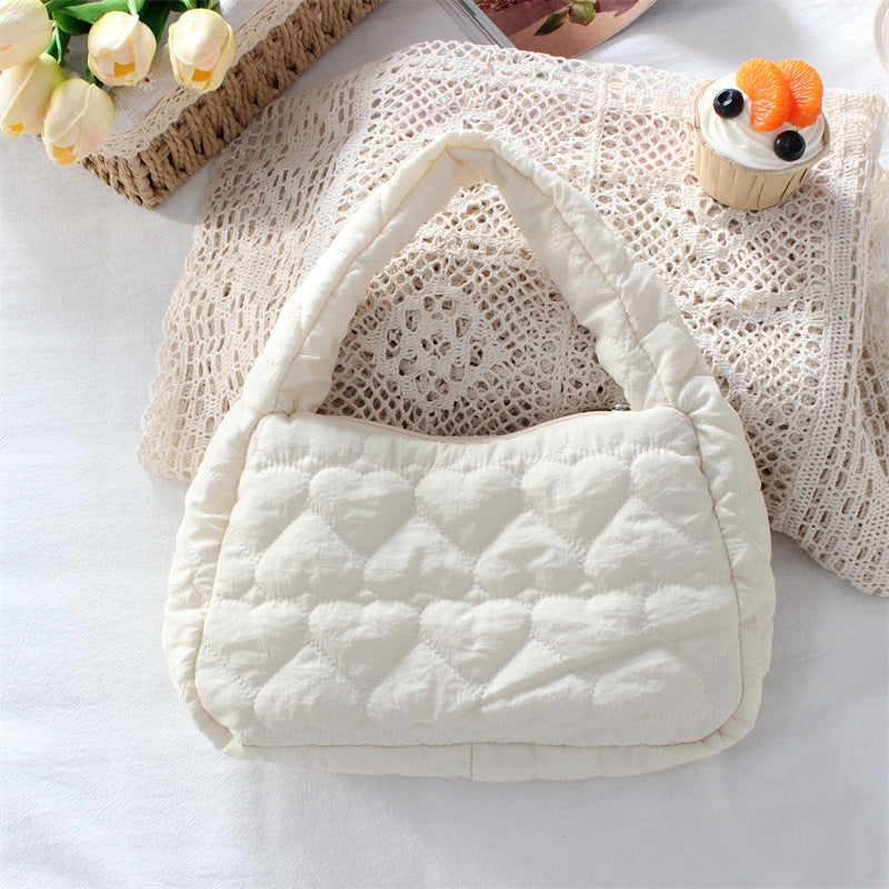 Quilted Heart Mini Tote Bag