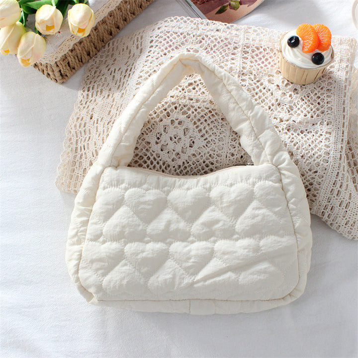 Quilted Heart Mini Tote Bag
