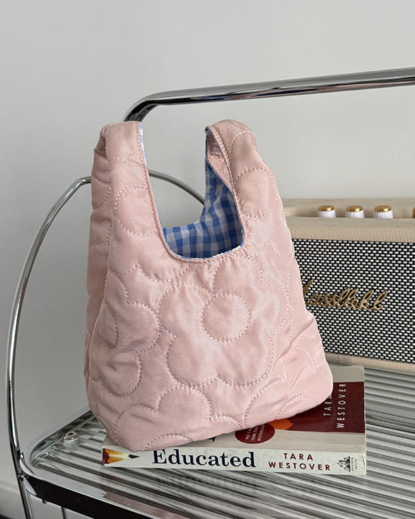 Patterned Quilted Mini Tote Bag