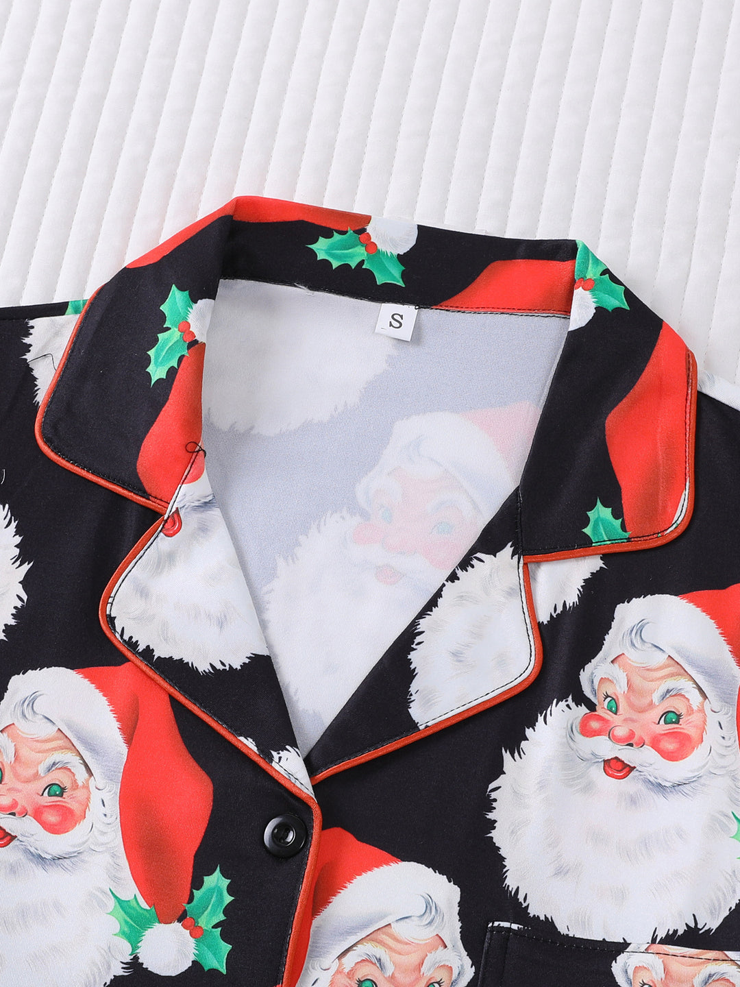 Vintage Santa Holiday Long Sleeve Pajama Set