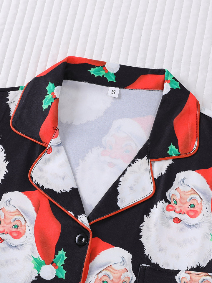 Vintage Santa Holiday Long Sleeve Pajama Set