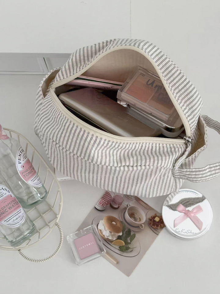 Classic Stripe Cosmetic Pouch