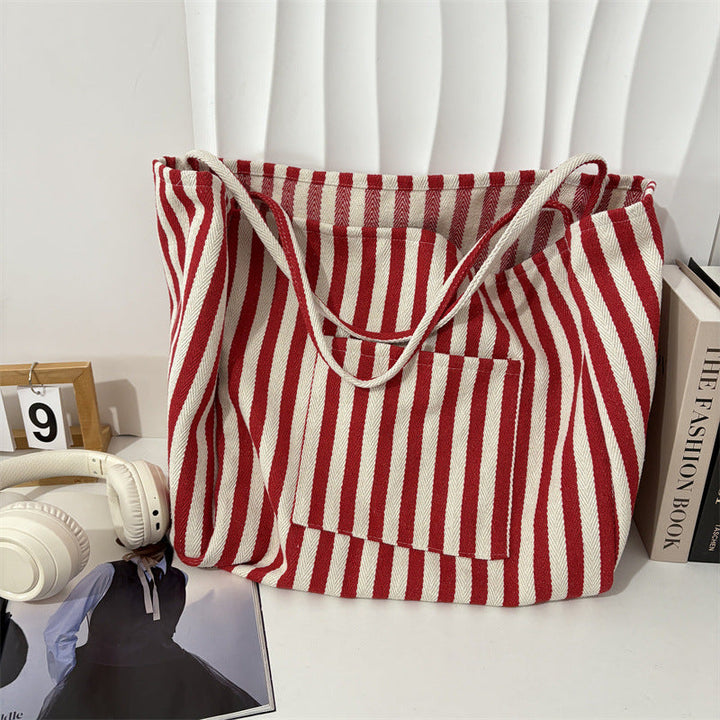 Slouchy Stripe Oversized Tote Bag