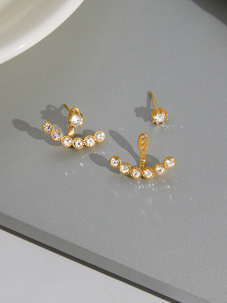 Pavé Crystal Ear Jacket Earrings
