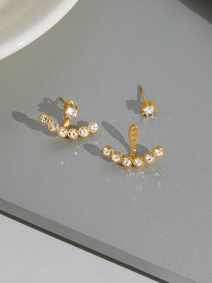 Pavé Crystal Ear Jacket Earrings