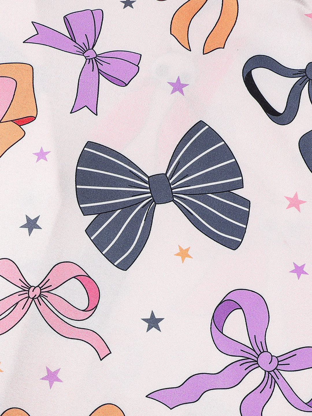 Girls Halloween Bow Print Pajama Set