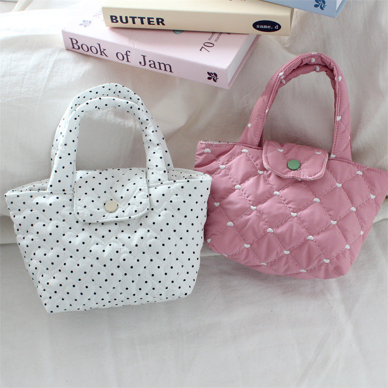 Patterned Quilted Mini Tote Bag