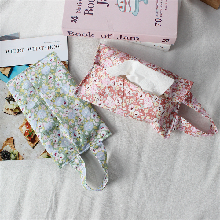 Floral Fabric Tissue Holder