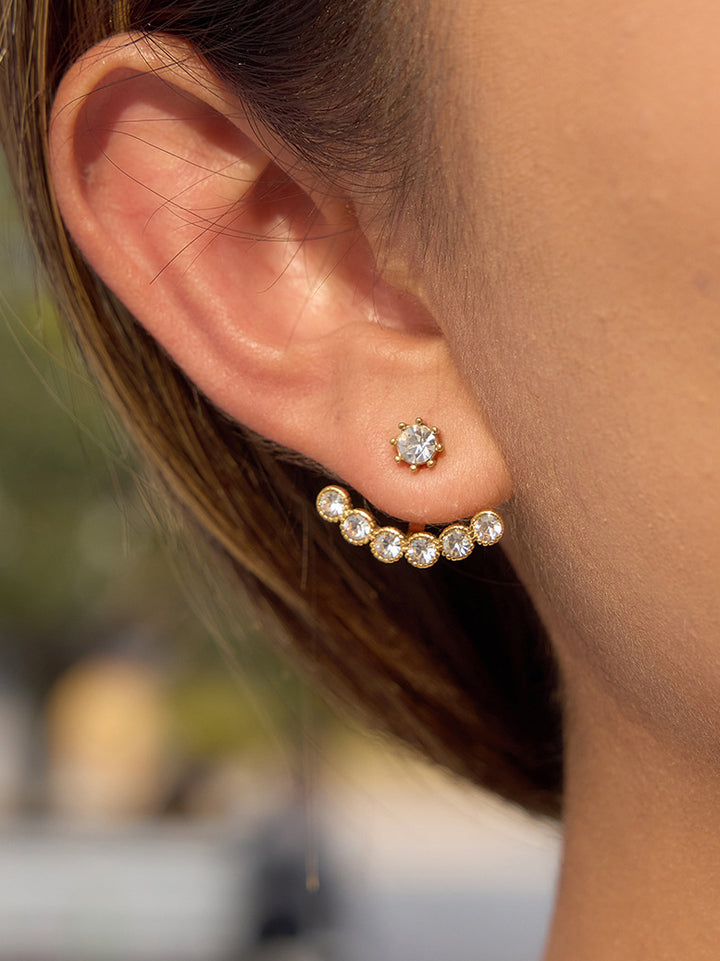 Pavé Crystal Ear Jacket Earrings