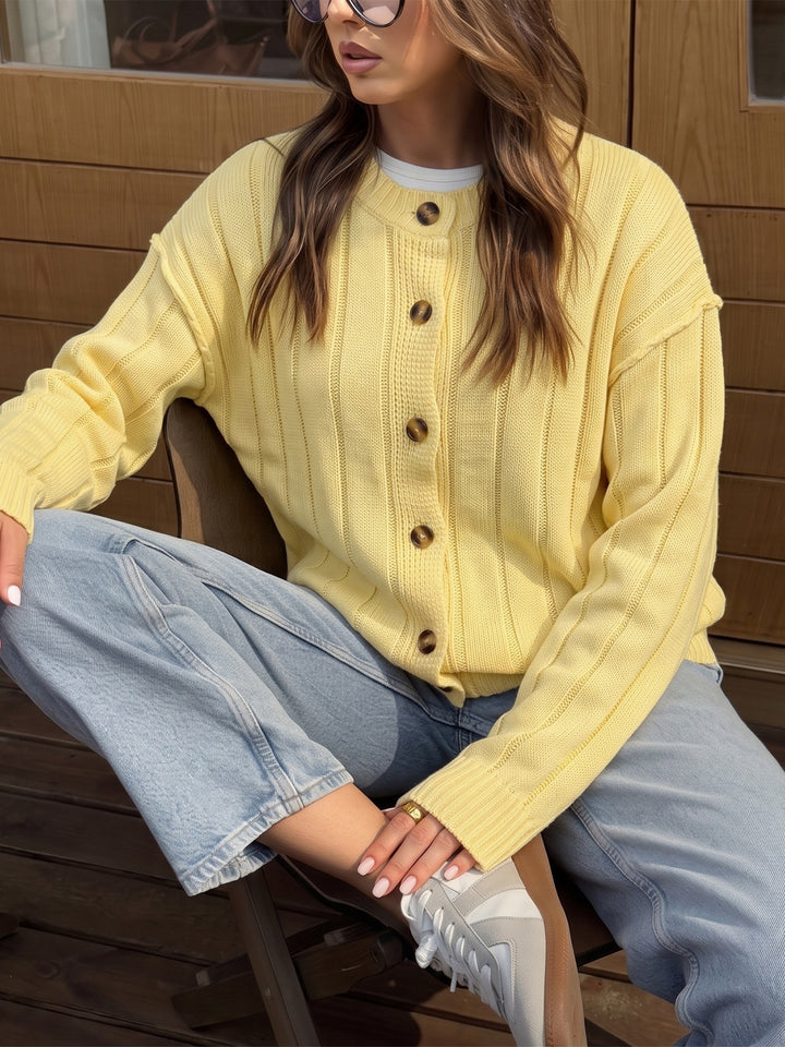 Sunny Ribbed Knit Cardigan