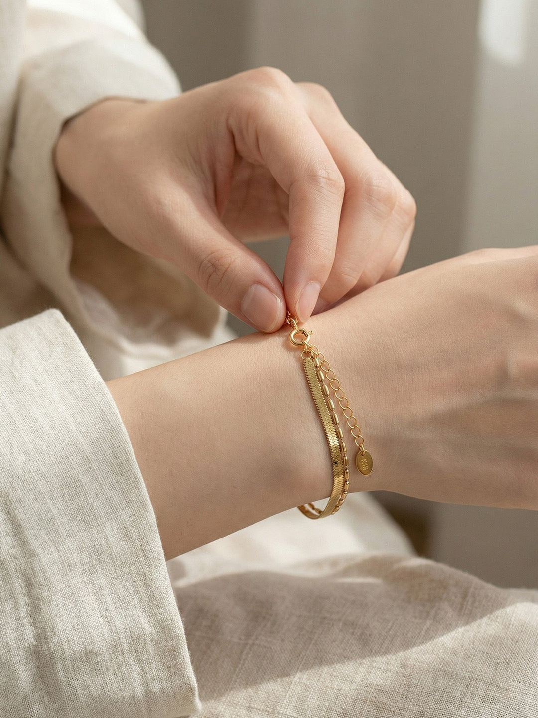 Layered Snake Chain Bracelet