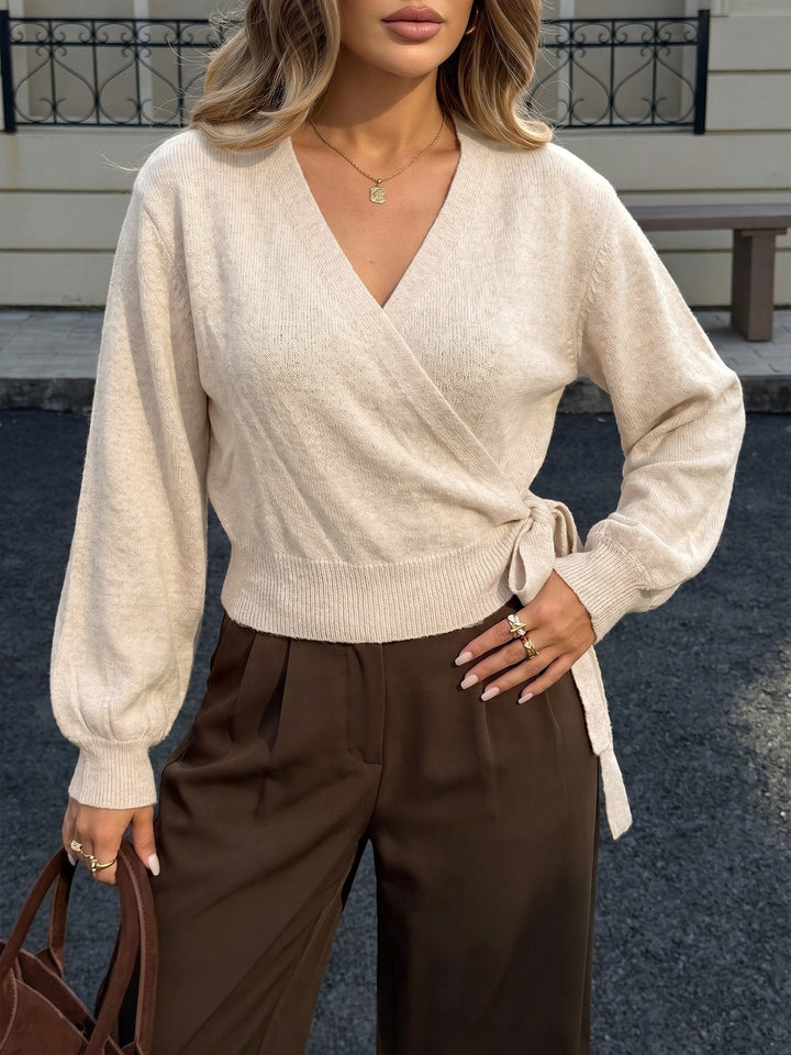 Soft Tie Wrap Sweater