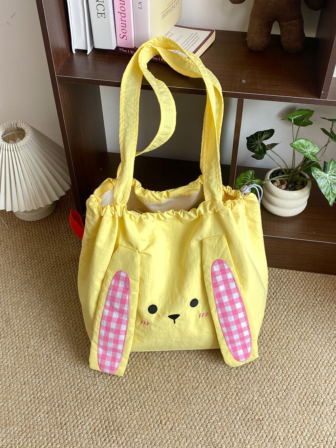 Bunny Drawstring Tote Bag