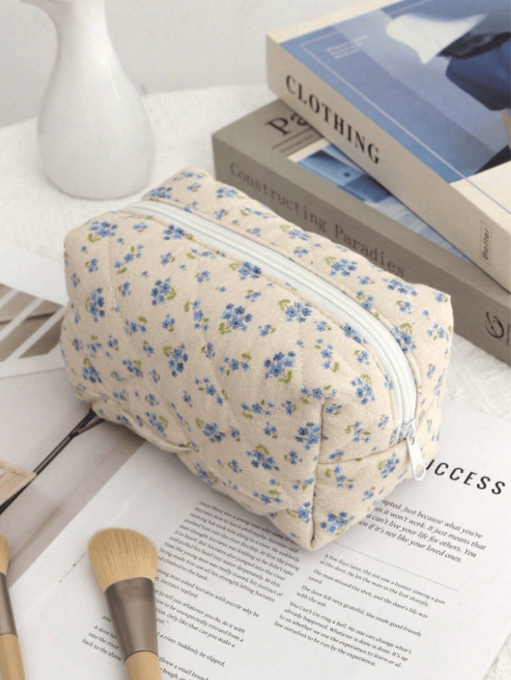 Quilted Patterned Cosmetic Bag