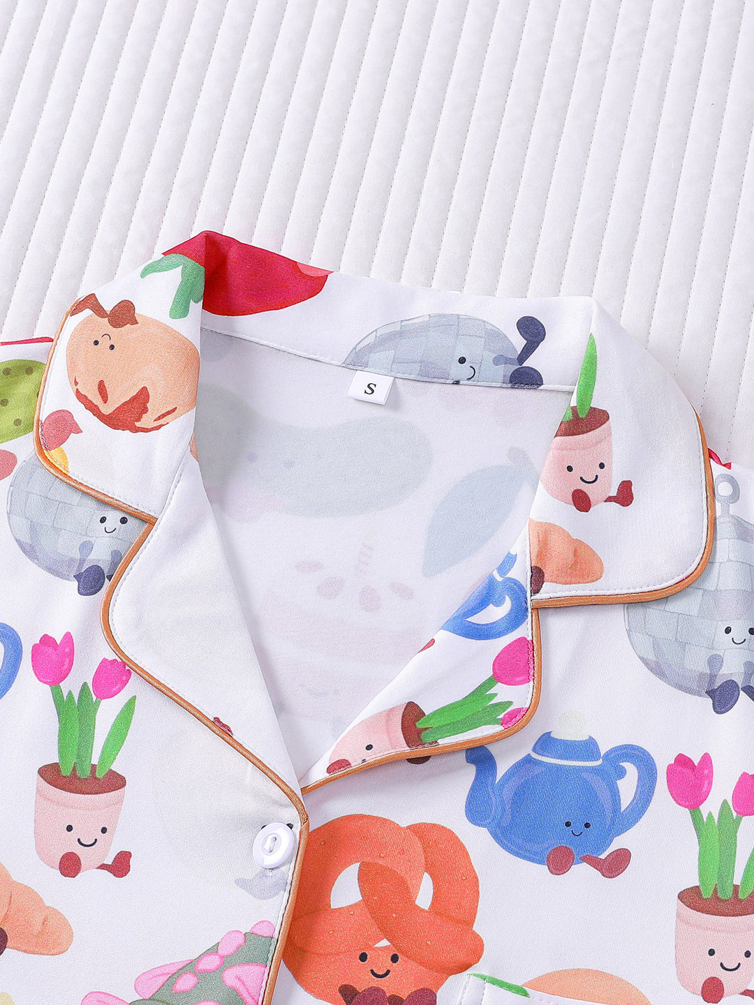 Whimsical Cute Food & Garden Pajama Set