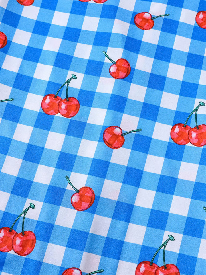 Cherry Picnic Long Sleeve Pajama Set