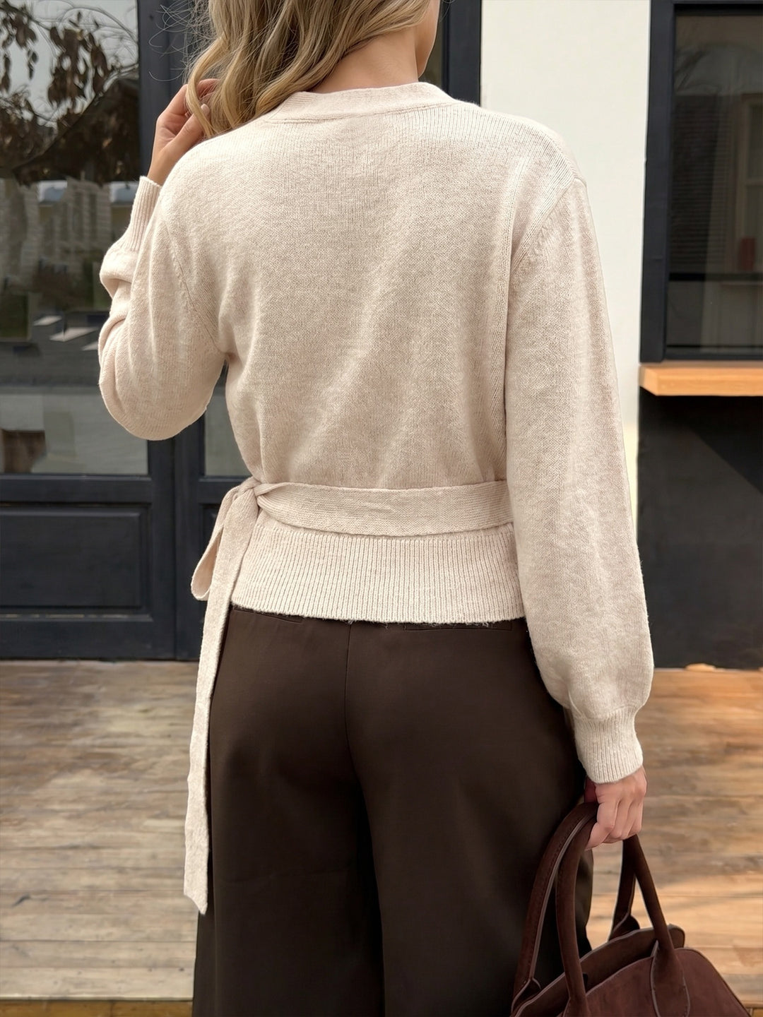Soft Tie Wrap Sweater