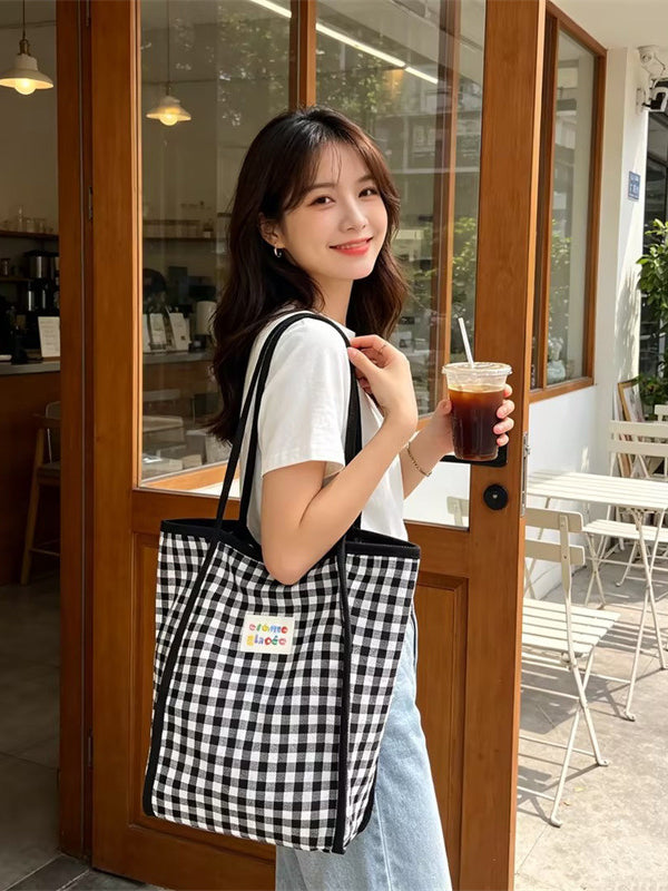 Classic Gingham Everyday Tote