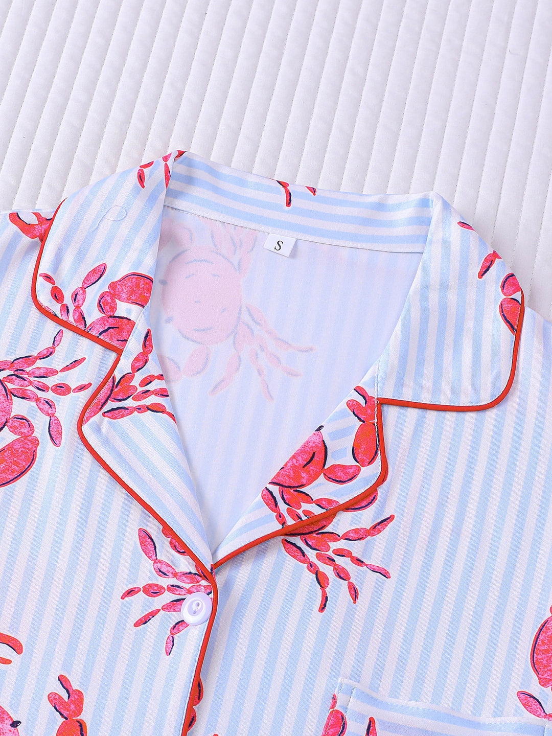 Coastal Crab Stripe Pajama Set
