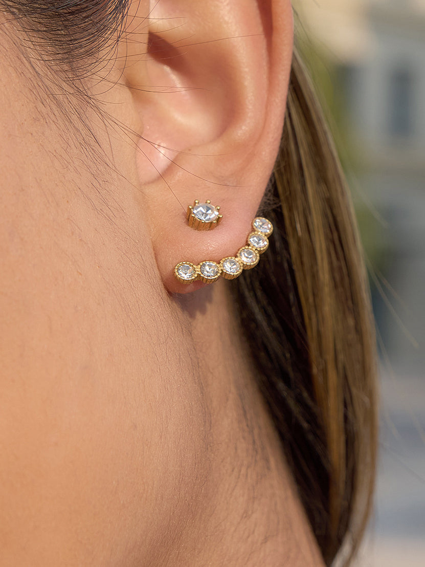 Pavé Crystal Ear Jacket Earrings