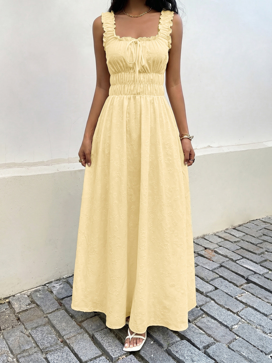Buttercream Bloom Smocked Maxi Dress