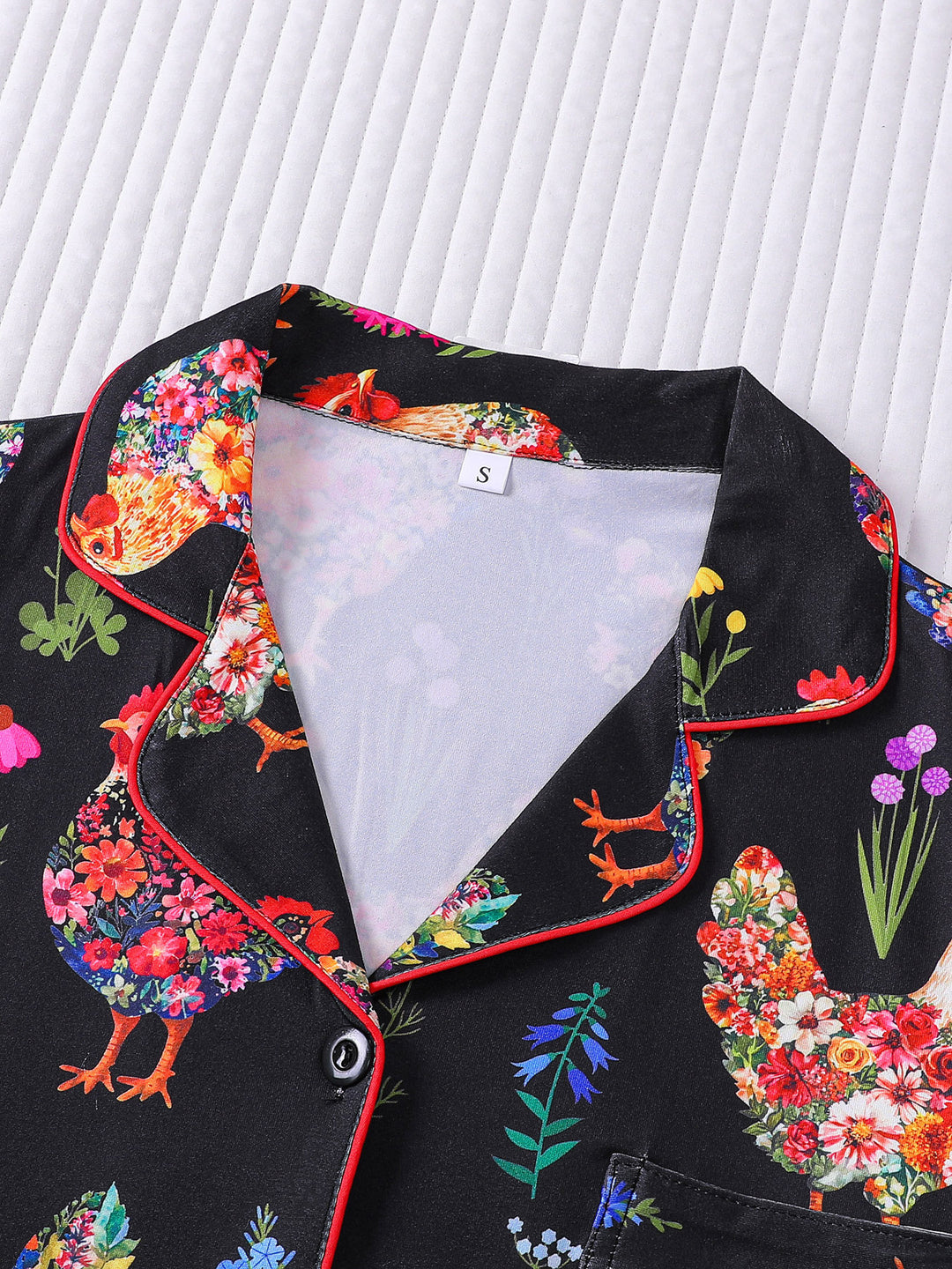 Garden Floral Chicken Pajama Set