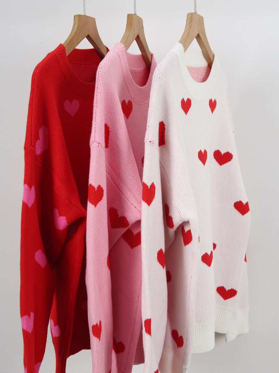 Heart Print Sweater