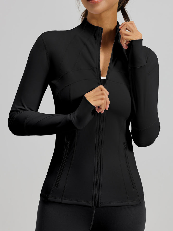 Slim Fit Full Zip Running Jacket