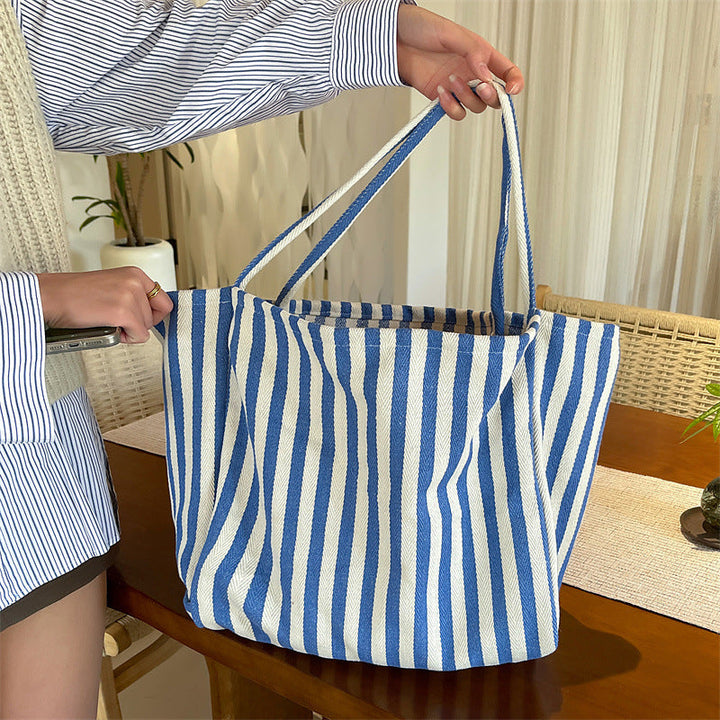 Slouchy Stripe Oversized Tote Bag