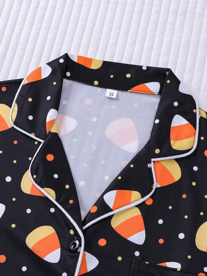 Candy Corn Long Sleeve Pajama Set