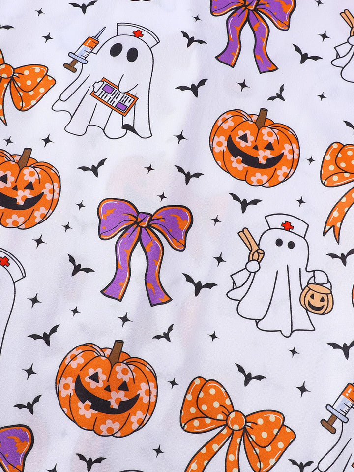 Boo Crew Nurse Halloween Short Pajama Set