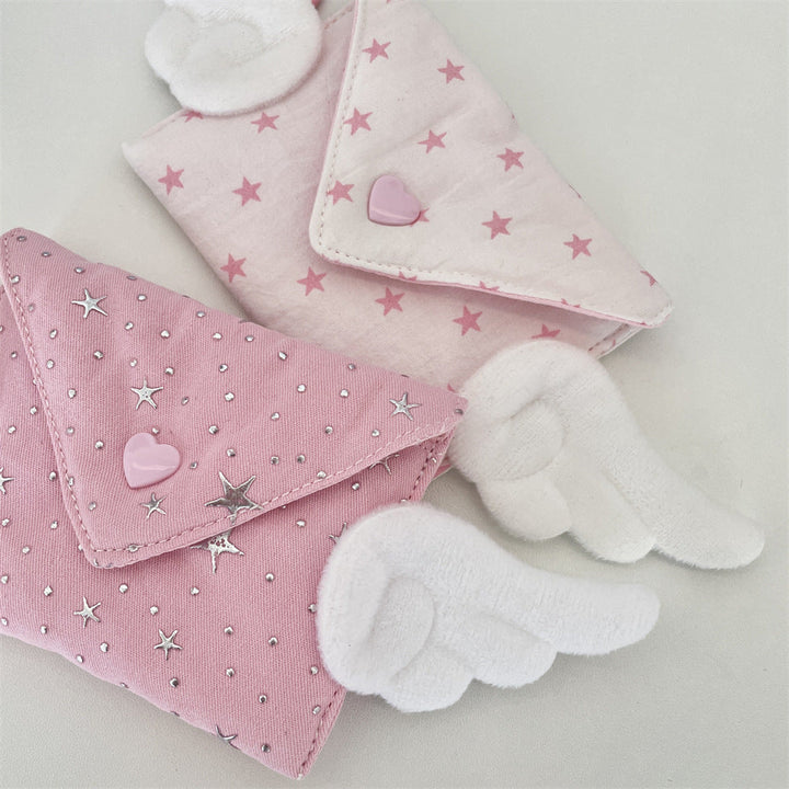 Angel Wing Star Print Card Holder