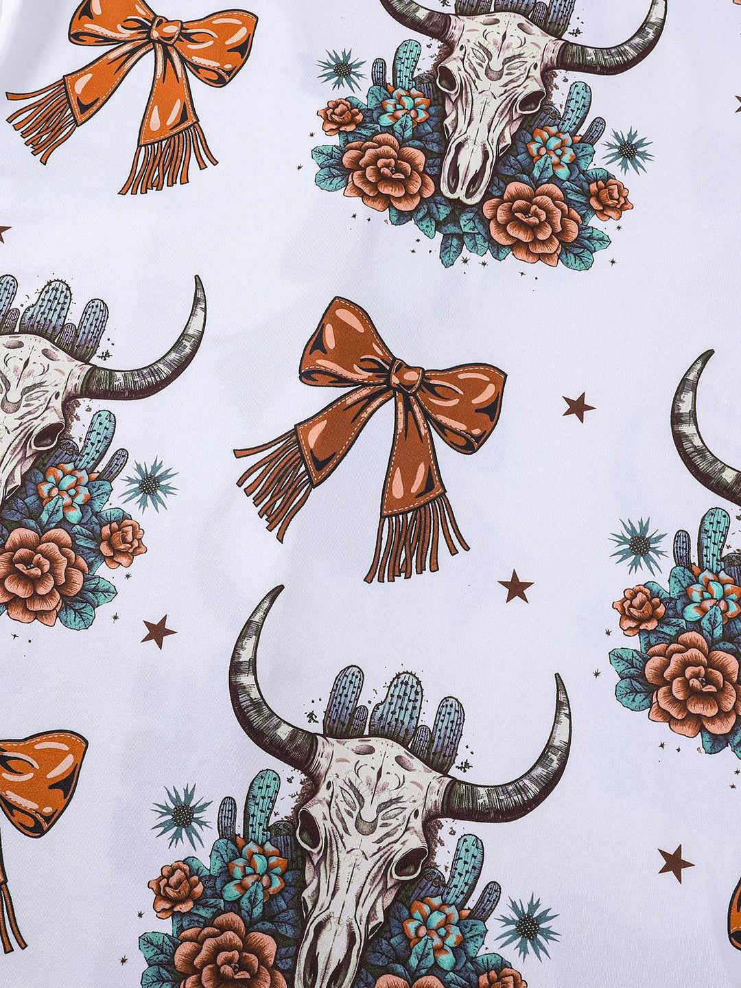 Coquette Western Bow Skull Pajama Set