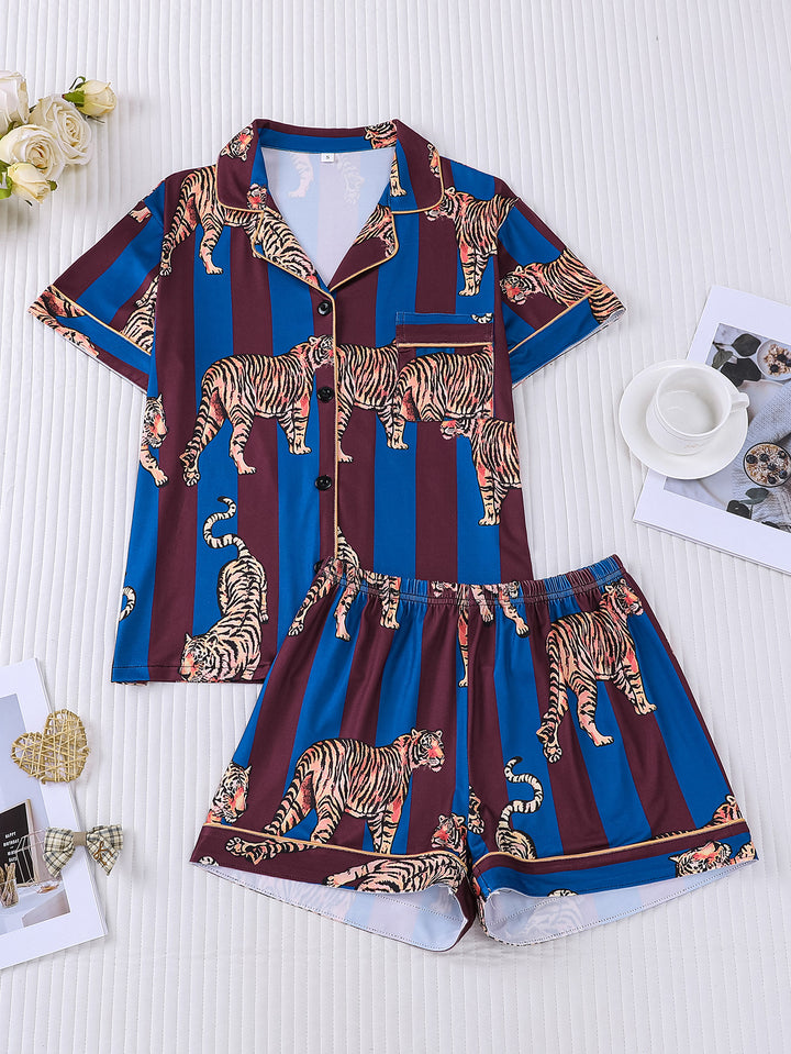 Striped Tiger Pajama Set