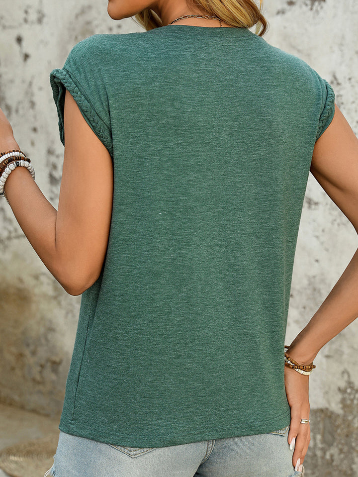 Rope Detail Cap Sleeve Top