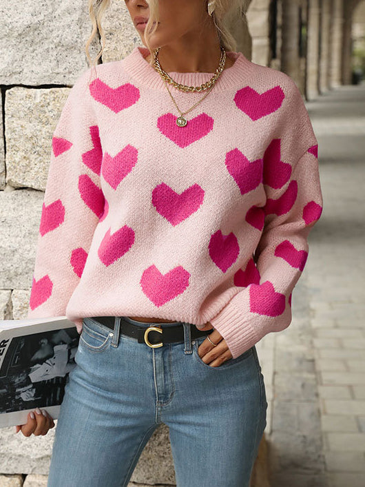 Heart Pattern Sweater