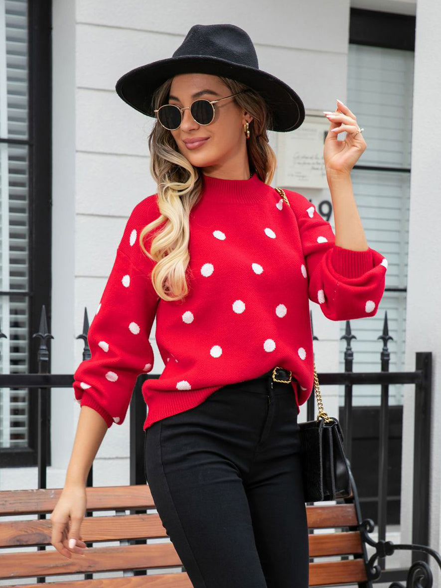 Polka Dot Pattern Sweater