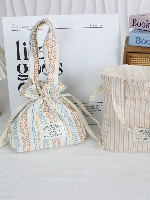 Floral Drawstring Handbag