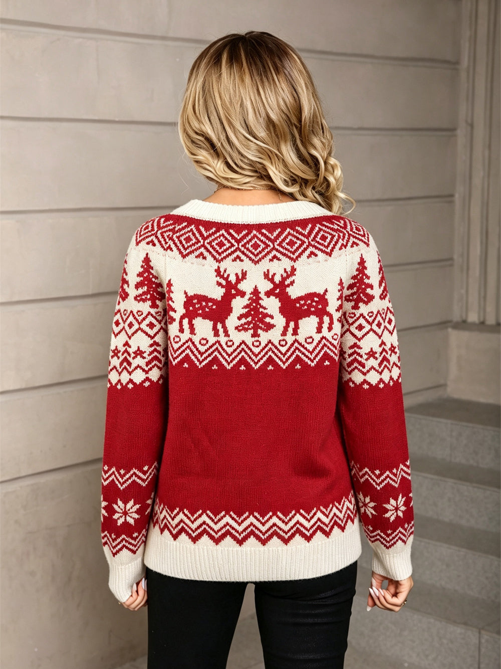 Nordic Reindeer Fair Isle Sweater