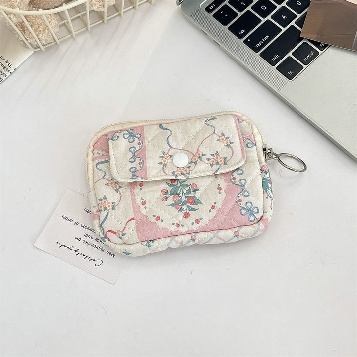 Patterned Snap Front Card Holder Coin Purse